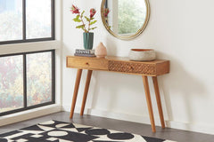 Lotus Brown Console Table - furniture place usa