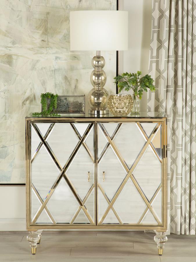 Astilbe Silver Accent Cabinet - furniture place usa