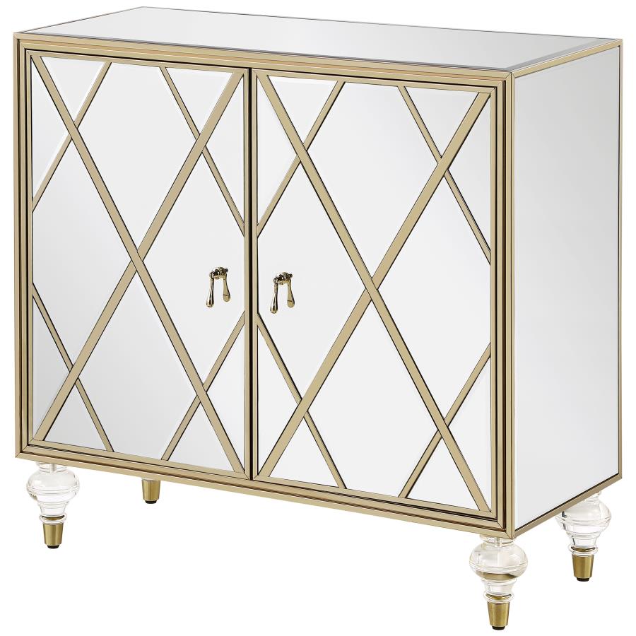 Astilbe Silver Accent Cabinet - furniture place usa