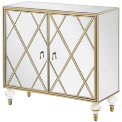 Astilbe Silver Accent Cabinet - furniture place usa