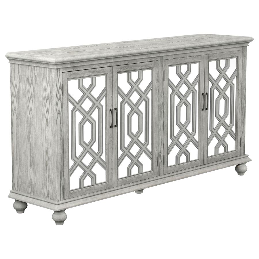 Melanie Grey Accent Cabinet - furniture place usa