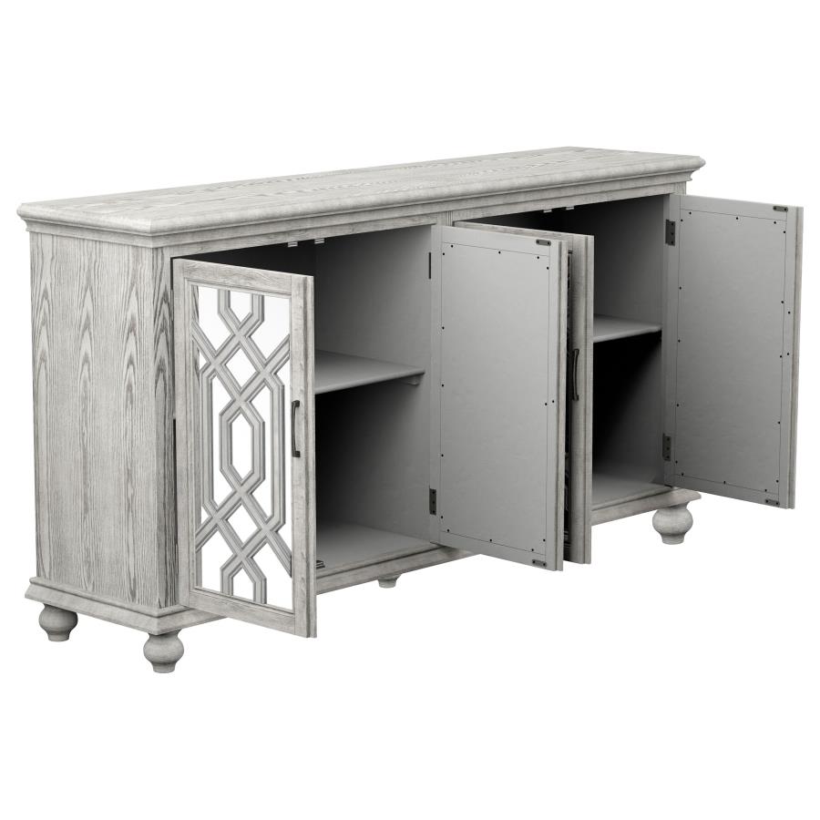 Melanie Grey Accent Cabinet - furniture place usa