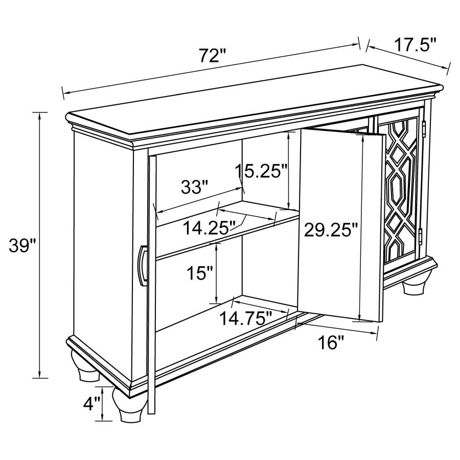 Melanie Grey Accent Cabinet - furniture place usa