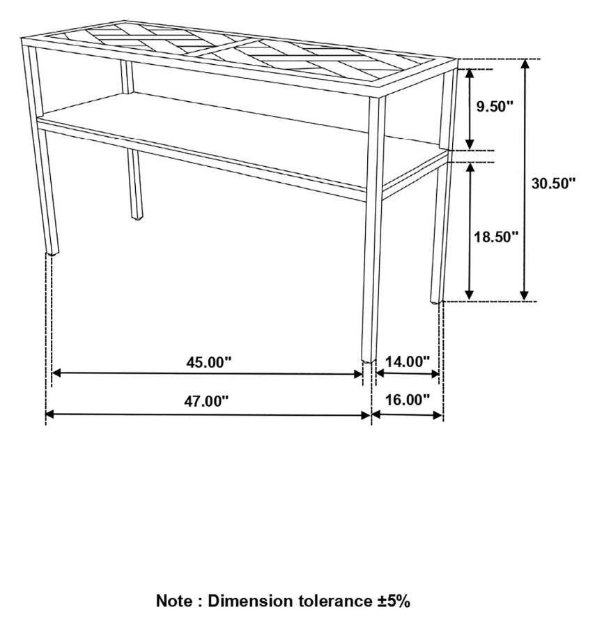 Quince Brown Console Table - furniture place usa