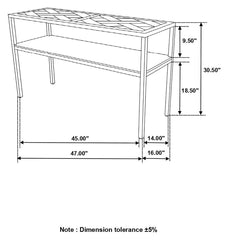 Quince Brown Console Table - furniture place usa