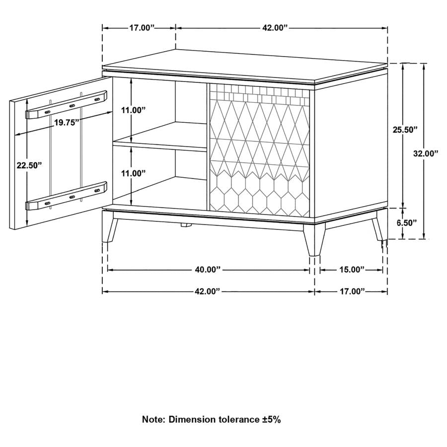 Eberto Brown Accent Cabinet - furniture place usa