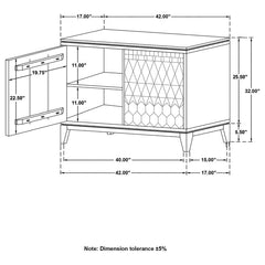 Eberto Brown Accent Cabinet - furniture place usa