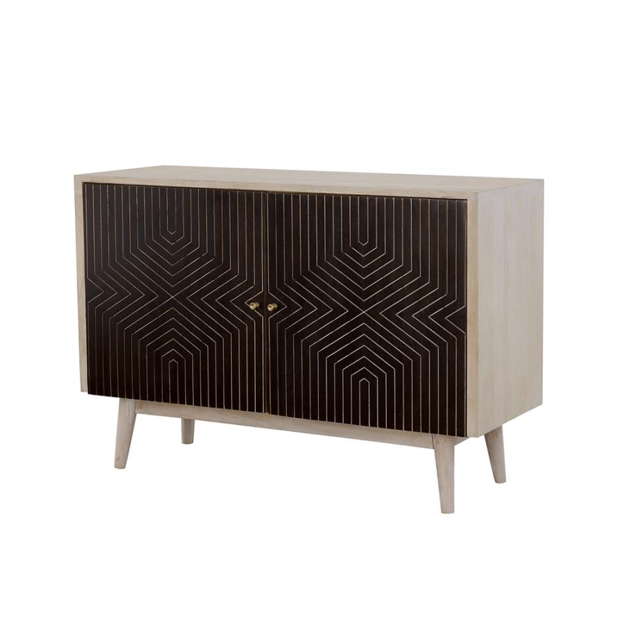 Ixora Black Accent Cabinet - furniture place usa