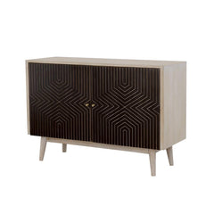 Ixora Black Accent Cabinet - furniture place usa