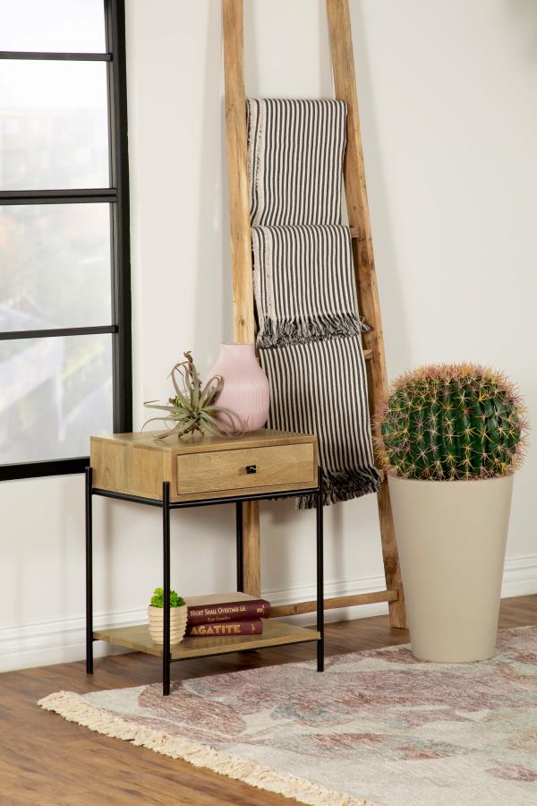 Declan Brown Side Table - furniture place usa
