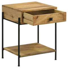 Declan Brown Side Table - furniture place usa