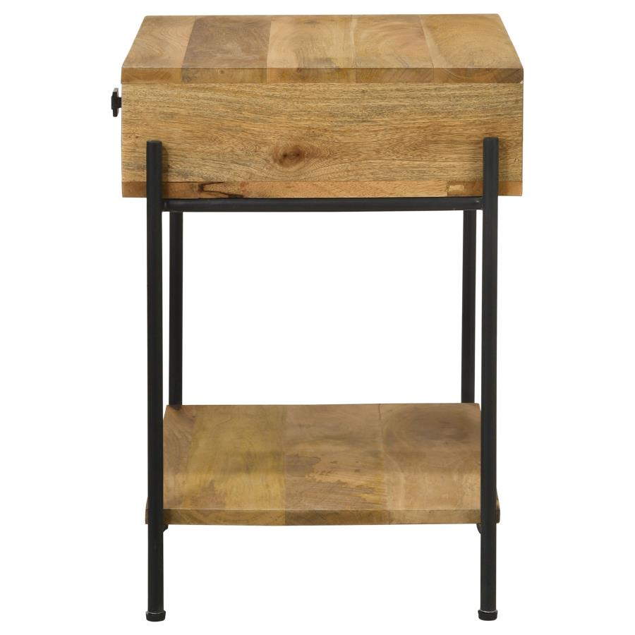 Declan Brown Side Table - furniture place usa