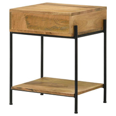 Declan Brown Side Table - furniture place usa