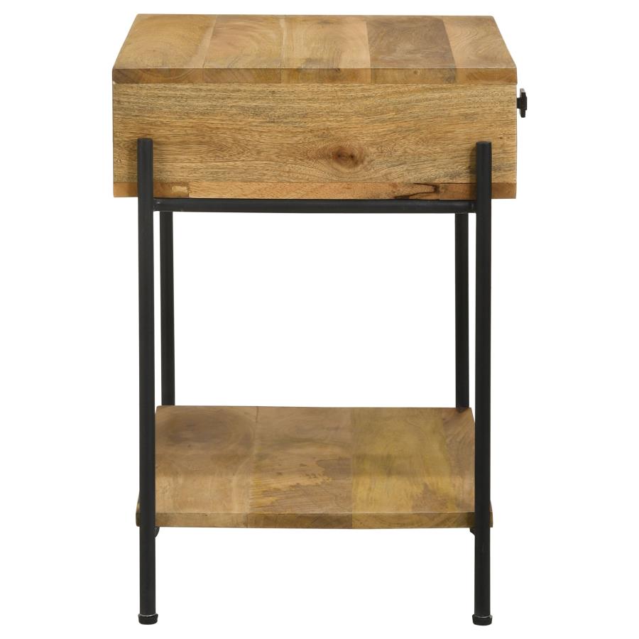 Declan Brown Side Table - furniture place usa