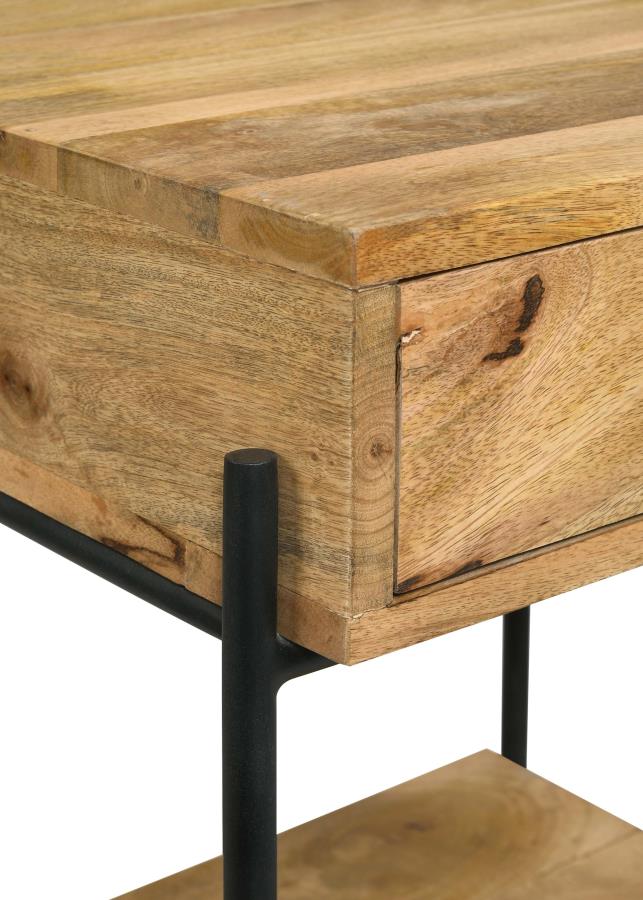 Declan Brown Side Table - furniture place usa