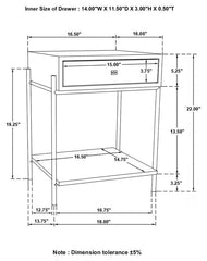 Declan Brown Side Table - furniture place usa