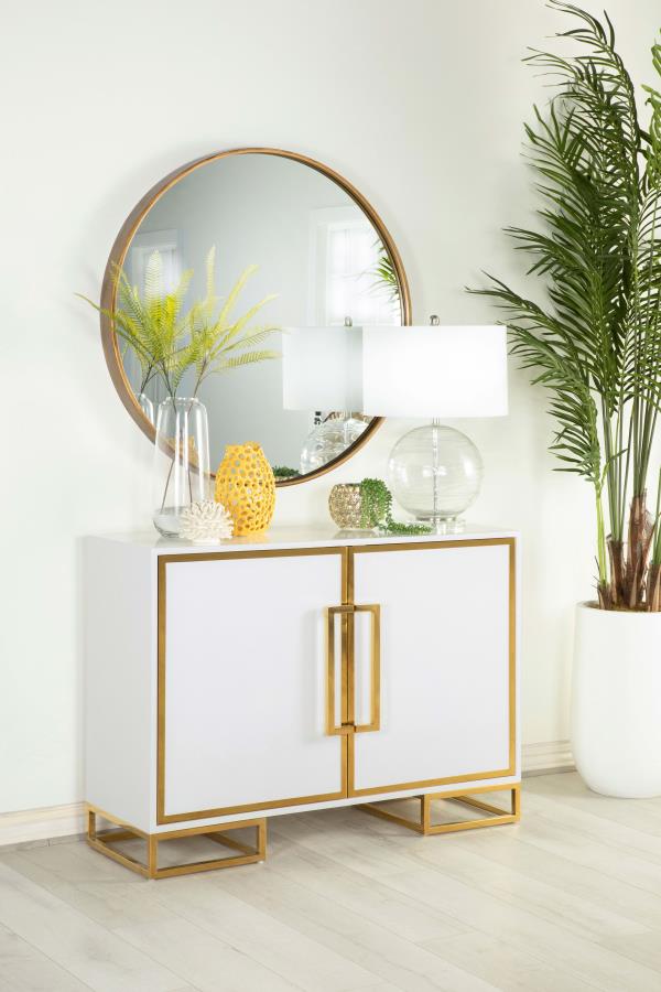 Elsa White Accent Cabinet - furniture place usa