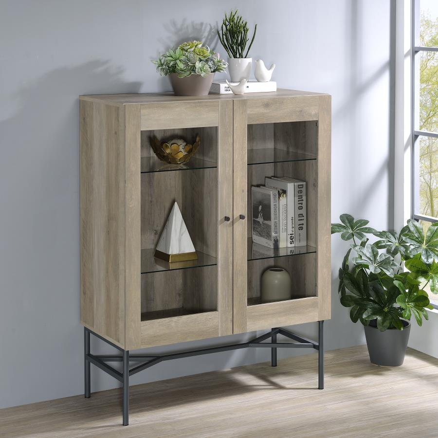 Bonilla Brown Accent Cabinet - furniture place usa