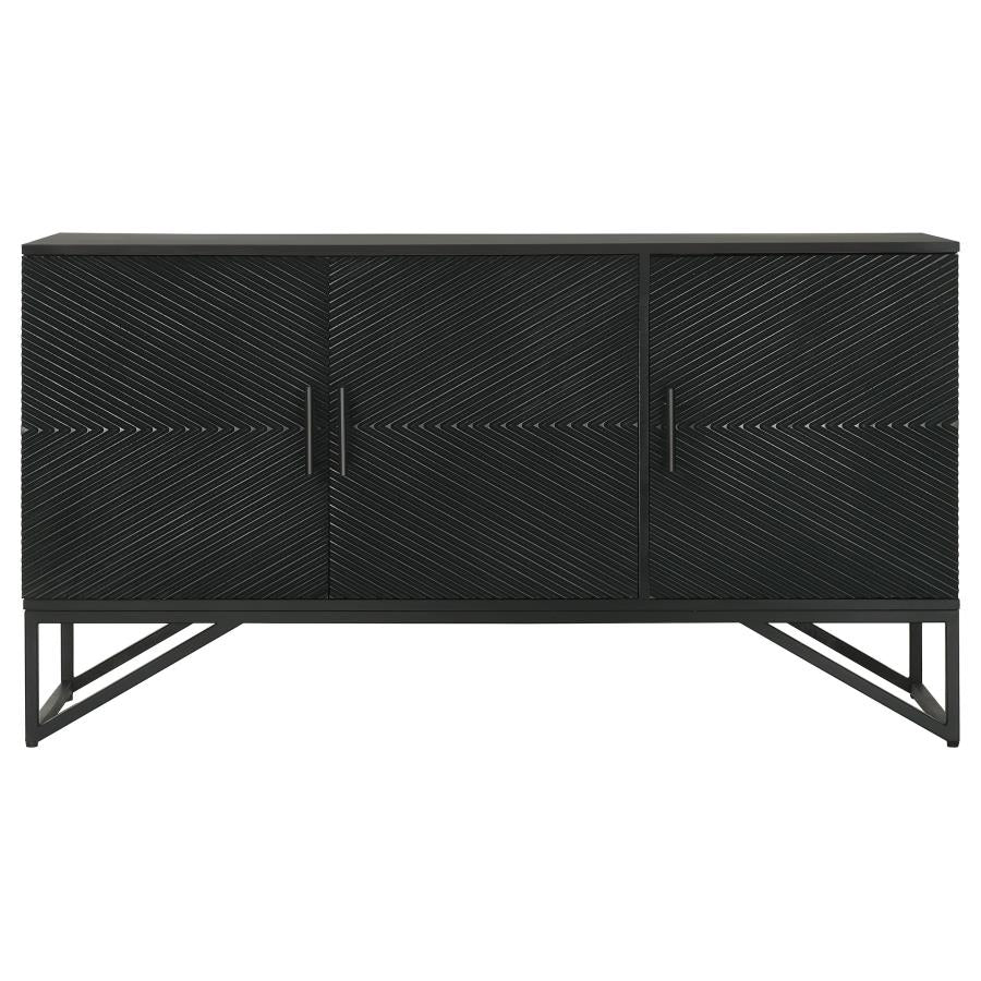 Riddell Black Accent Cabinet - furniture place usa