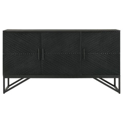 Riddell Black Accent Cabinet - furniture place usa
