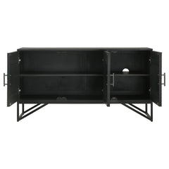Riddell Black Accent Cabinet - furniture place usa
