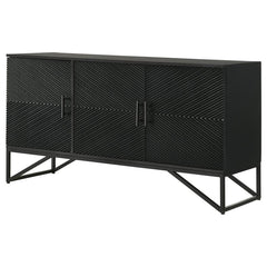 Riddell Black Accent Cabinet - furniture place usa