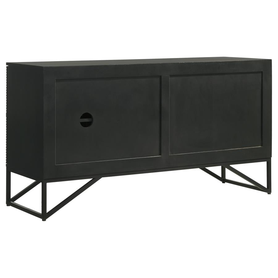 Riddell Black Accent Cabinet - furniture place usa
