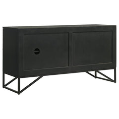 Riddell Black Accent Cabinet - furniture place usa