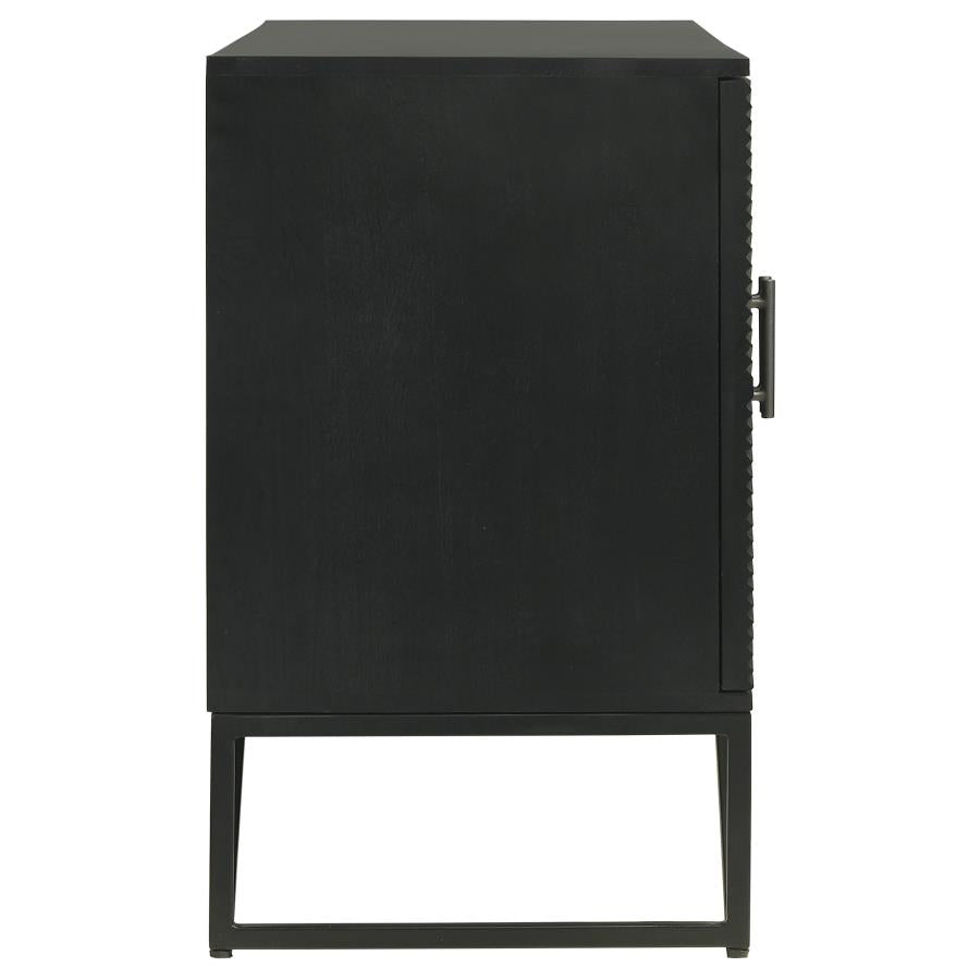 Riddell Black Accent Cabinet - furniture place usa