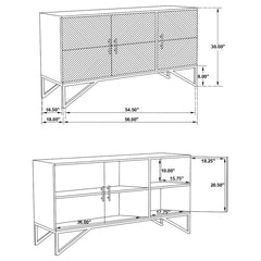 Riddell Black Accent Cabinet - furniture place usa