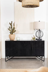 Riddell Black Accent Cabinet - furniture place usa