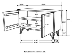 Eileen Brown Accent Cabinet - furniture place usa