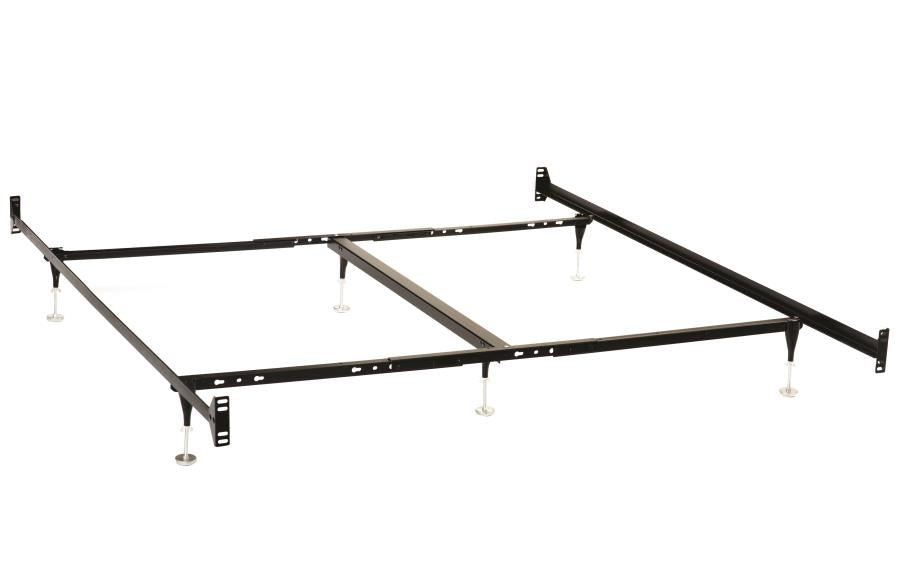 Esme Black Queen / E.king Bed Frame (for Headboard & Footboard Only) - furniture place usa