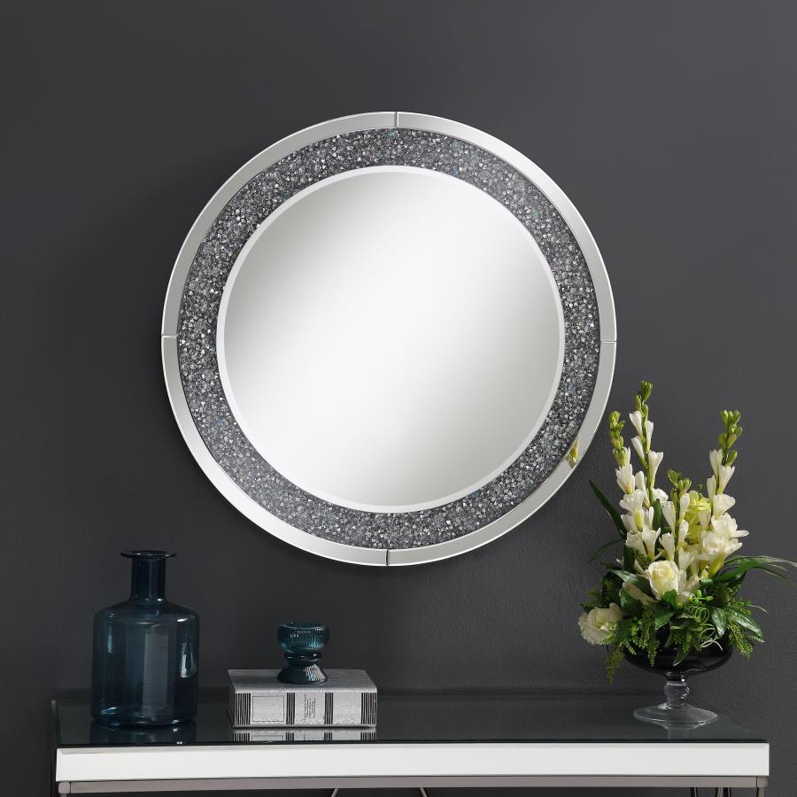 Lixue Silver Wall Mirror - furniture place usa