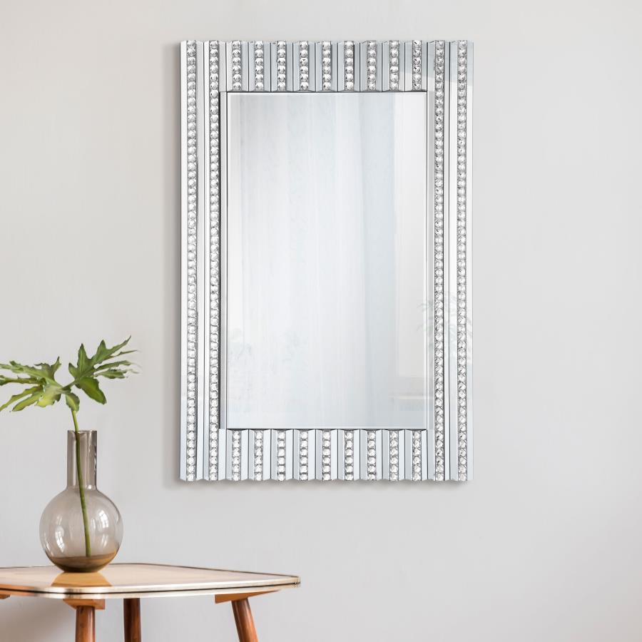 Aideen Silver Wall Mirror - furniture place usa