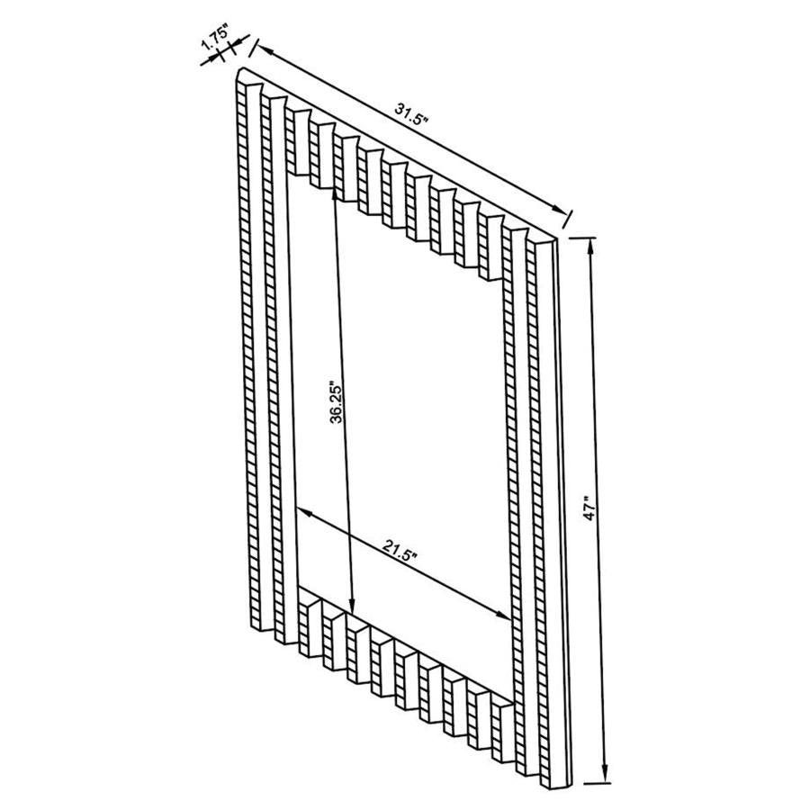 Aideen Silver Wall Mirror - furniture place usa