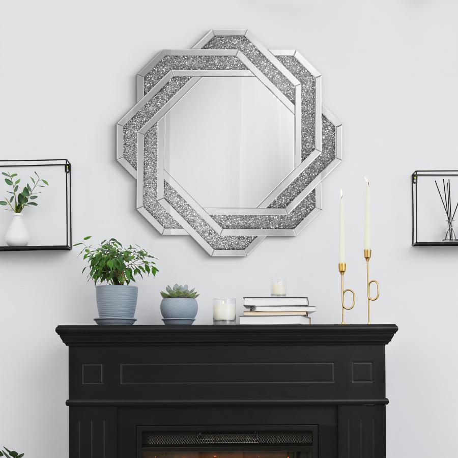 Mikayla Silver Wall Mirror - furniture place usa
