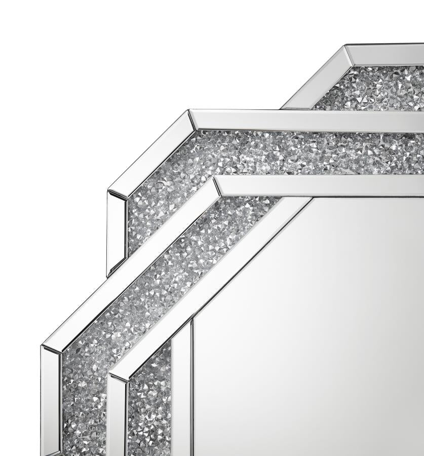 Mikayla Silver Wall Mirror - furniture place usa