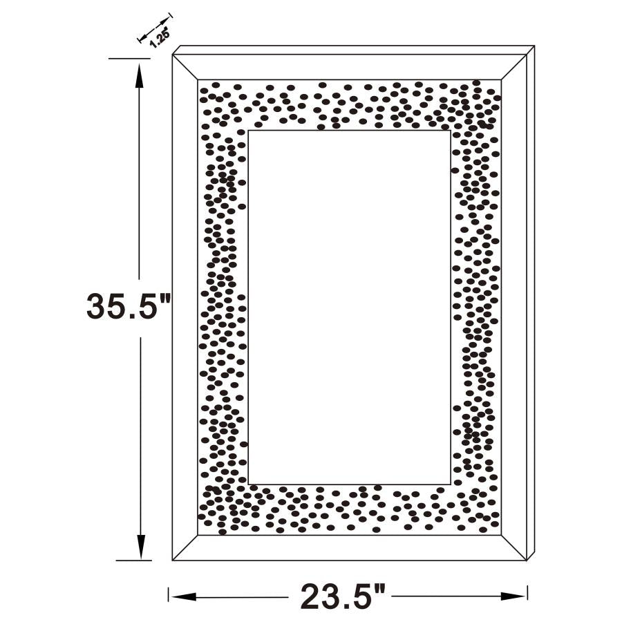 Valerie Silver Wall Mirror - furniture place usa