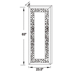 Valerie Silver Floor Mirror - furniture place usa