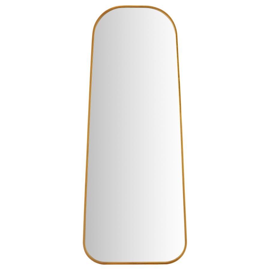 Simeon Gold Floor Mirror - furniture place usa