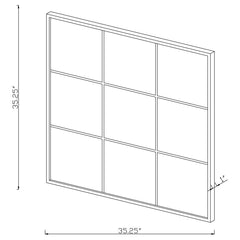 Quetzal Black Wall Mirror - furniture place usa
