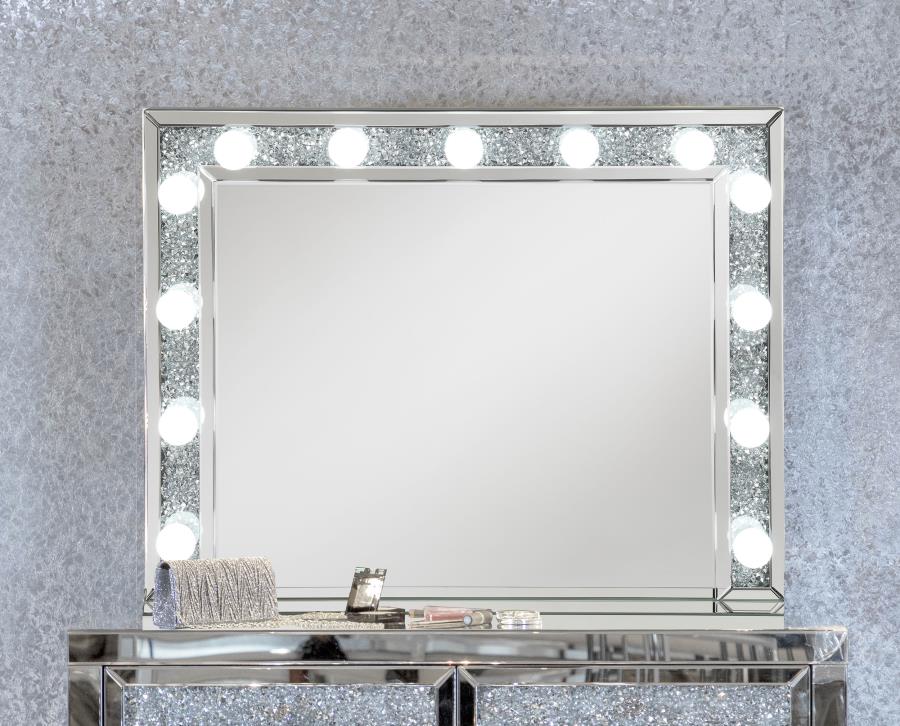 Wilmer Silver Table Mirror - furniture place usa