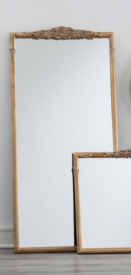Sylvie Gold Floor Mirror - furniture place usa