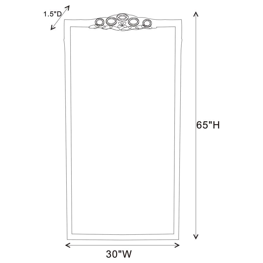 Sylvie Gold Floor Mirror - furniture place usa