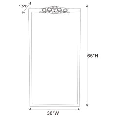 Sylvie Gold Floor Mirror - furniture place usa