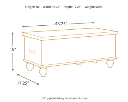 Fossil Ridge Storage Bench - furniture place usa