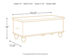 Fossil Ridge Storage Bench - furniture place usa