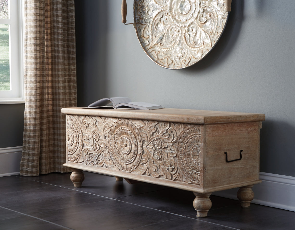Fossil Ridge Storage Bench - furniture place usa