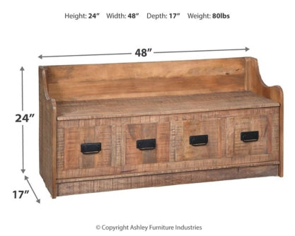 Garrettville Storage Bench - furniture place usa